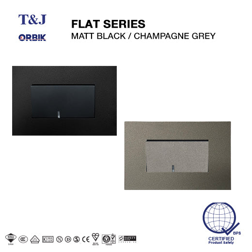 T&J Flat Series Switch And Plate