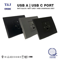 T&J CLASSIC USB Power Port Type A & Type C (5V-3A, 9V-2A, 12V-1.5A, 18W Max)