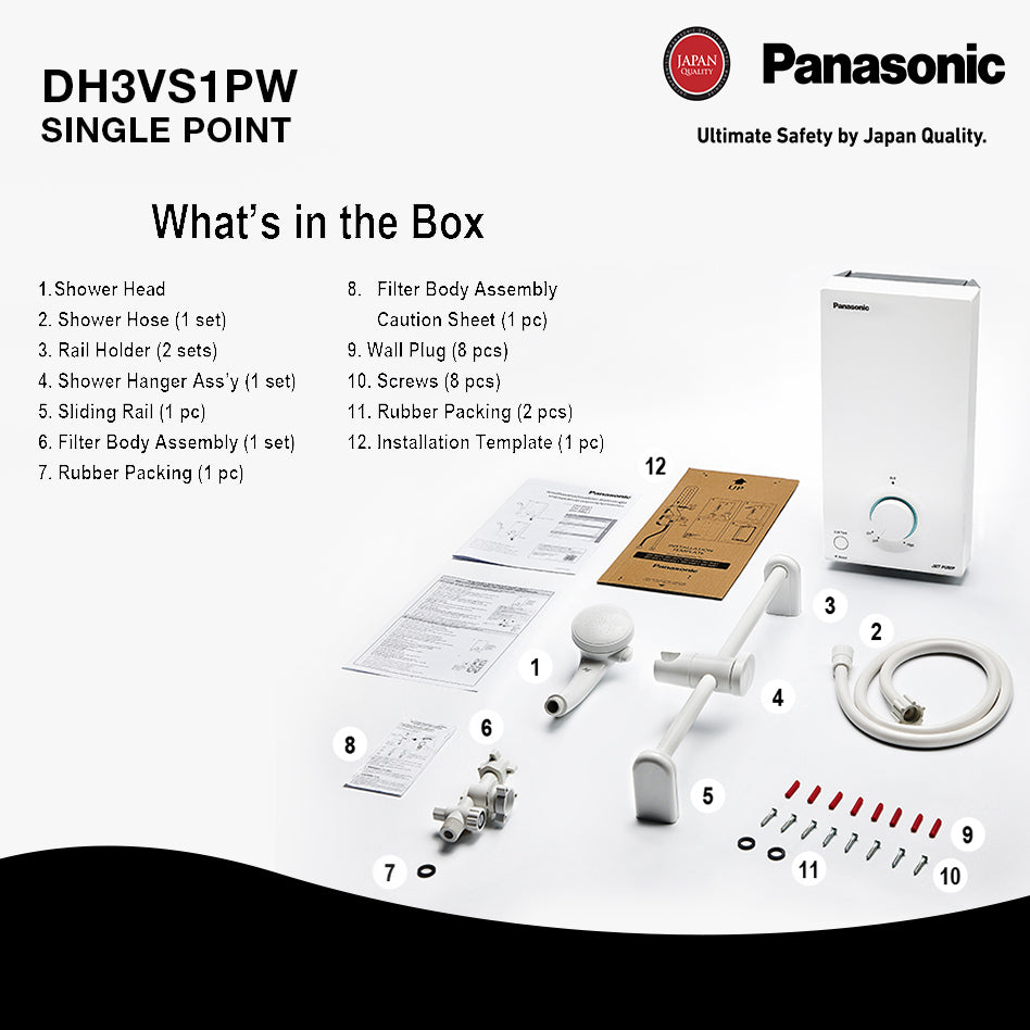 Panasonic Water Heater DH-3VS1PW – Rockford