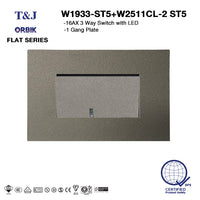 T&J Flat Series Switch And Plate