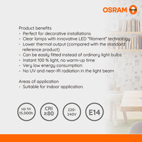 OSRAM LED STAR FILAMENT CLB40 FR 4.9W