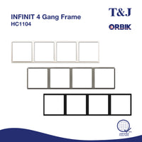 T&J INFINIT 4 Gang Frame | HC1104