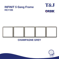 T&J INFINIT 5 Gang Frame | HC1105