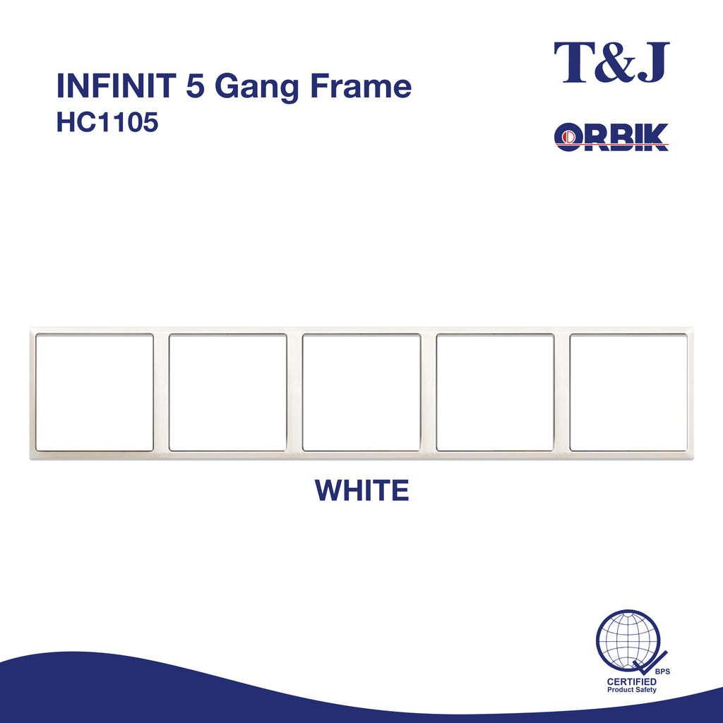 T&J INFINIT 5 Gang Frame | HC1105