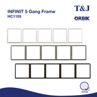 T&J INFINIT 5 Gang Frame | HC1105