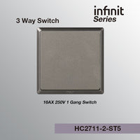T&J INFINIT HC2711-2 1 Gang 16AX 250V Switch 3 Way Switch