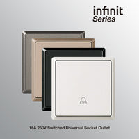 T&J INFINIT HC2711-B 10A 250V 1 Gang 1 Way Bell Switch