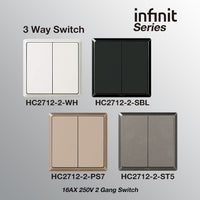 T&J INFINIT HC2712-2 2 Gang 3 Way Switch