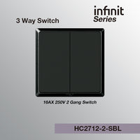 T&J INFINIT HC2712-2 2 Gang 3 Way Switch