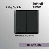 T&J INFINIT HC2712 2 Gang 1 Way Switch