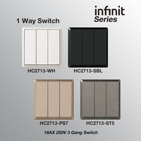 T&J INFINIT HC2714 16AX 250V 4 Gang 1 Way Switch