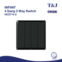 T&J INFINIT HC2714-2 16AX 250V 4 Gang 3 Way Switch
