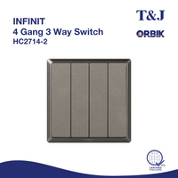 T&J INFINIT HC2714-2 16AX 250V 4 Gang 3 Way Switch