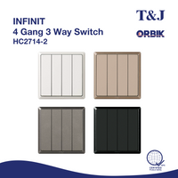 T&J INFINIT HC2714-2 16AX 250V 4 Gang 3 Way Switch