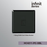 T&J INFINIT HC4211-PC 1 Gang RJ45 Cat 6 Data Socket