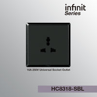 T&J INFINIT HC8318 16A 250V Universal Socket Outlet