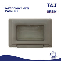 T&J Orbik Weather-Proof Soft-Clear Touch Surface 3 Gang IP55 Cover Champagne Grey | IPW553 ST5