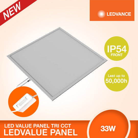 LEDVANCE LED VALUE PANEL TRI CCT 33W | PL0606B