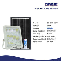 ORBIK SOLAR LED FLOODLIGHT | OB-SFL03-G2-200W