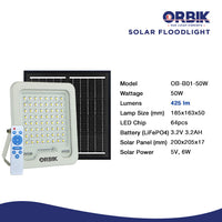 ORBIK SOLAR LED FLOODLIGHT | OB-SFL03-50W
