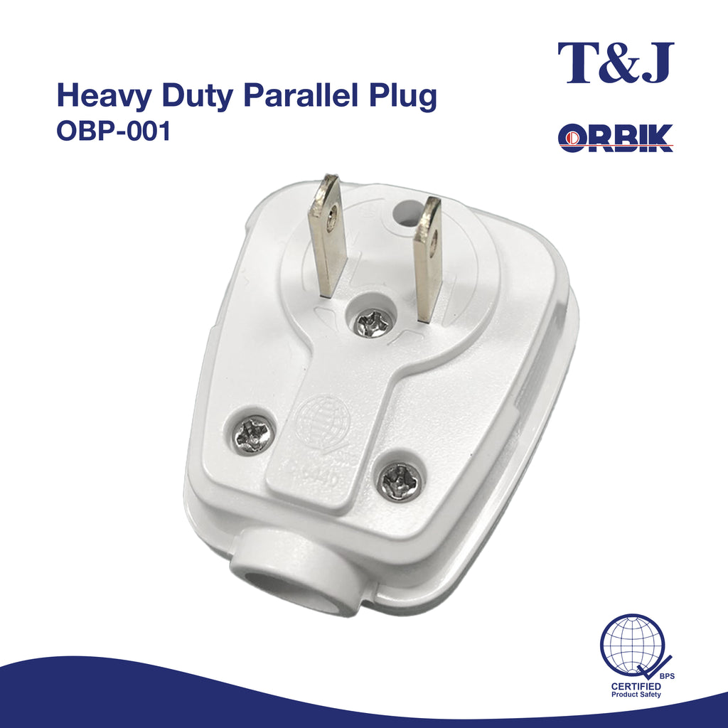 T&J ORBIK Heavy Duty Parallel Plug 20A 250V| OBP-001