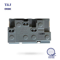 T&J Orbik 2 Gang 16A 2-Pin + Earth Universal Socket White | W8318D