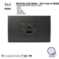 T&J CLASSIC USB Power Port Type A & Type C (5V-3A, 9V-2A, 12V-1.5A, 18W Max)