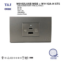 T&J CLASSIC USB Power Port Type A & Type C (5V-3A, 9V-2A, 12V-1.5A, 18W Max)
