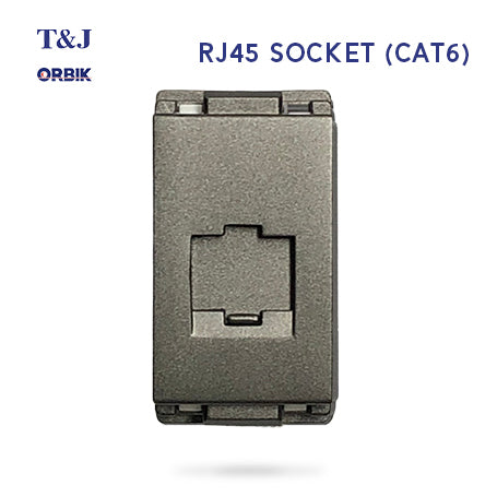 T&J Orbik RJ12 6-Core  American Telephone Socket Module Champagne Grey | W8201-TU ST5