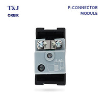 T&J Orbik TV Socket Module  with Surge Protection Champagne Grey | W8201TV ST5