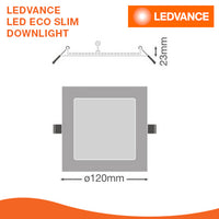LEDVANCE LED ECO SLIM DOWNLIGHT 9W SQUARE