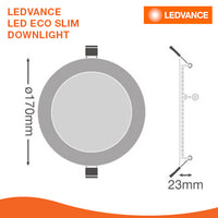LEDVANCE LED ECO SLIM DOWNLIGHT 12W ROUND
