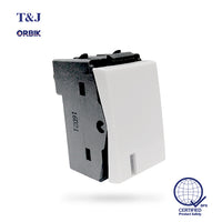 T&J Orbik 3 Way 16AX 250V Switch, Blue LED w/ Full Bridge Chip White | W2711L-2