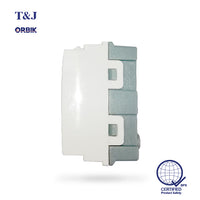 T&J Orbik  16A 250V 2-Pin + Earth  American Socket White | W8316V