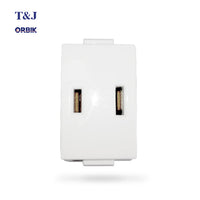 T&J Orbik 16A 250V 2-Pin  American Socket White | W8315U