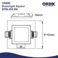 ORBIK ECO SLIM DOWNLIGHT 8W | EPDL40S