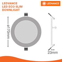 LEDVANCE LED ECO SLIM DOWNLIGHT 15W ROUND