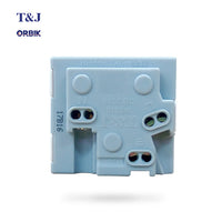 T&J Orbik 16A 2-Pin + Earth  Universal Socket Module Matt Grey | W8318 MSB