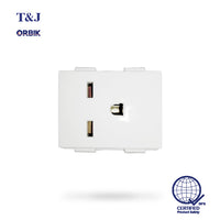 T&J Orbik 15A 250V 2-Pin + Earth  Socket White | W8315V