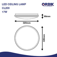 ORBIK LED CEILING LIGHT 17W