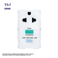 T&J Orbik 10/16A Socket with RCD Protection White | W8416VRCD