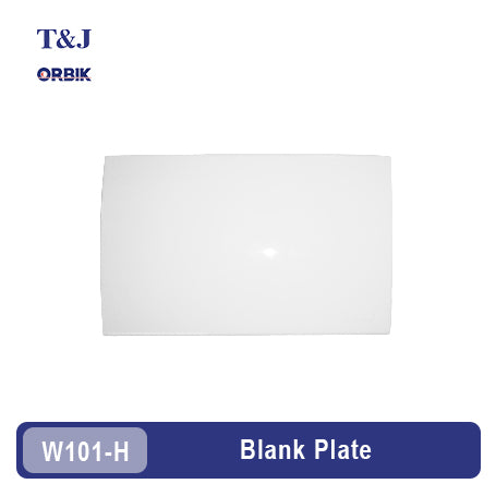 T&J Orbik Blank Plate White | W101-H