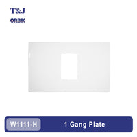 T&J Orbik 1 Gang Plate White | W1111-H