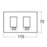 T&J Orbik 2 Gang Plate White | W1112-H