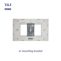 T&J Orbik 2 Gang Plate White | W1112-H