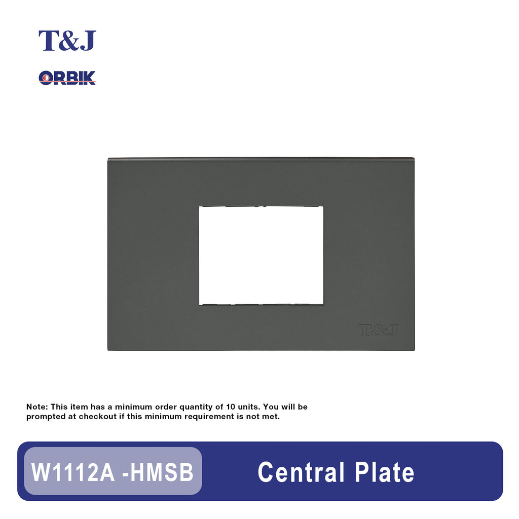 T&J Orbik Central Plate Matt Grey | W1112A-HMSB