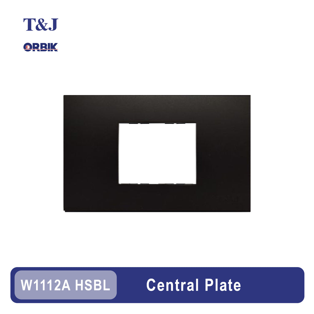 T&J Orbik Central Plate Matt Black | W1112A-HSBL