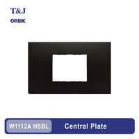 T&J Orbik Central Plate Matt Black | W1112A-HSBL