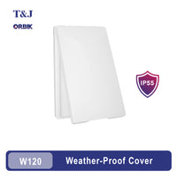 T&J Orbik 3 Gang IP54  Cover for Switch White |  W120
