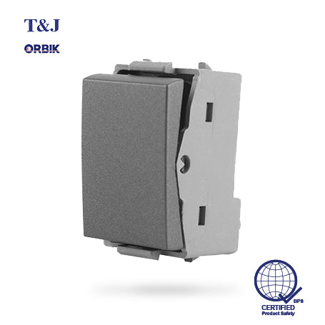 T&J Orbik 3 Way 16AX 250V Switch Matt Black | W2711A-2 SBL